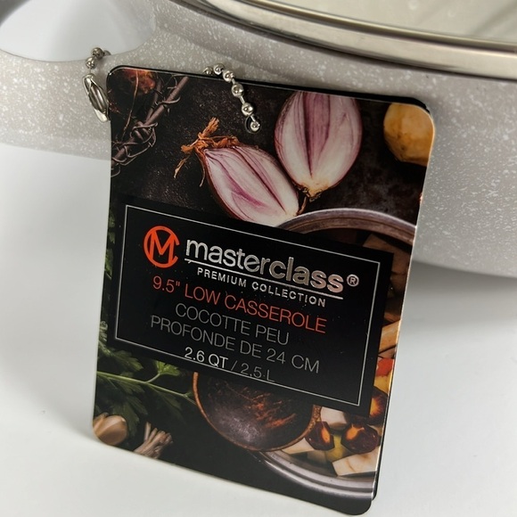Masterclass Premium Cookware Collection 9.5" 2.6 qt Low Casserole Pot Pan NEW - Picture 2 of 9